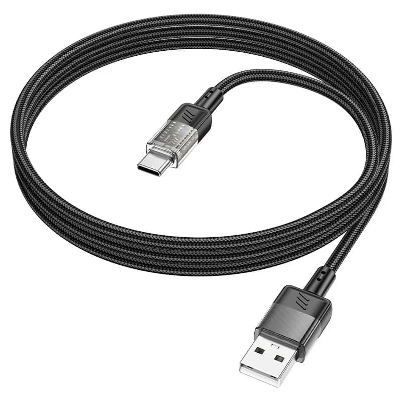 Кабель USB - Type-C - Hoco U129 Spirit (120 см) (black)  — фото 2
