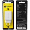 Адаптер сетевой - Borofone BA21A Long 18W QC3.0 (USB) (white)  — фото 1