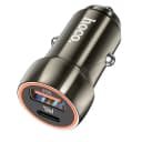 Адаптер автомобильный - Hoco Z46A Blue Whale 20W PD+QC3.0 (Type-C/USB) (metal gray)  — фото 2