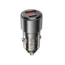 Адаптер автомобильный - Borofone BZ20A Smart 83W PD+QC3.0 (Type-C/USB) (black)  — фото 2