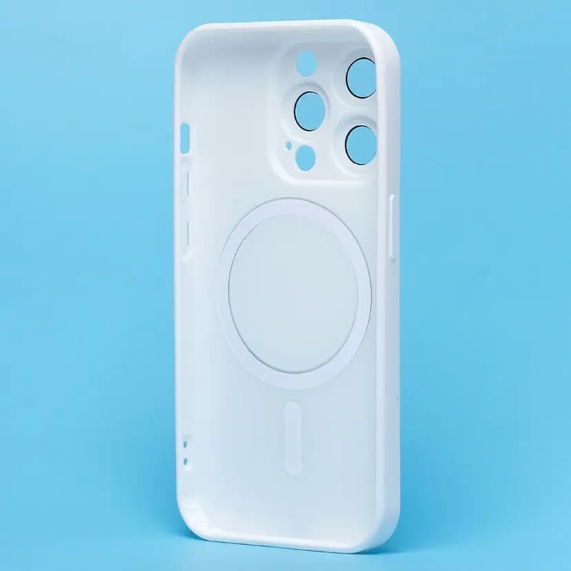 Чехол-накладка - SM020 Matte SafeMag для Apple iPhone 15 Pro (white) — фото 2