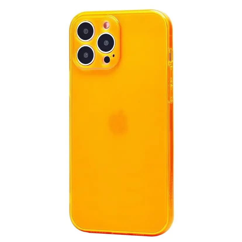 Чехол-накладка - SC344 для Apple iPhone 13 Pro Max (transparent/orange) 