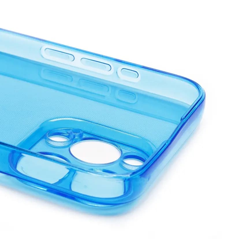 Чехол-накладка - SC344 для Apple iPhone 15 Pro Max (transparent/blue)  — фото 2