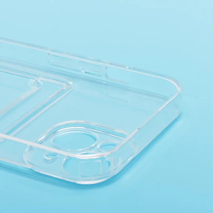 Чехол-накладка с картхолдером - SC276 для Apple iPhone 15 (transparent)  — фото 2
