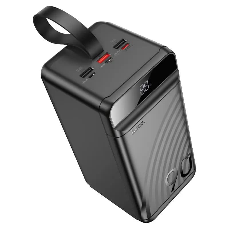 Внешний аккумулятор 90000mAh - Hoco J123D 22.5W PD+QC3.0 (Micro-USB/2xType-C/Apple lightning/3xUSB) (black) — фото 2