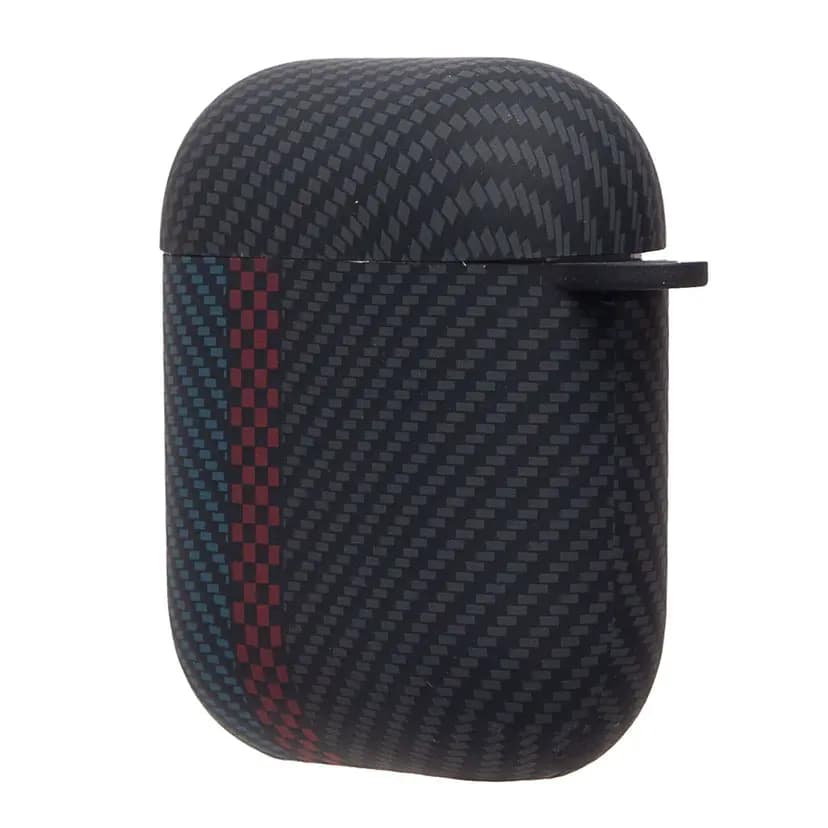 Чехол - Luxo Creative PC120 для кейса Apple AirPods 1/2 (black/blue) — фото 3