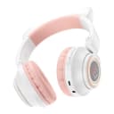 Наушники беспроводные полноразмерные - Borofone BO18 cat ear (white)  — фото 2