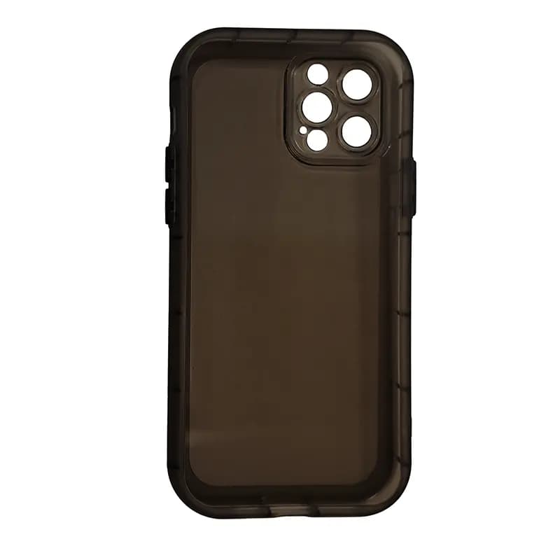 Чехол-накладка - SC200 для Apple iPhone 12 Pro (transparent black) — фото 2