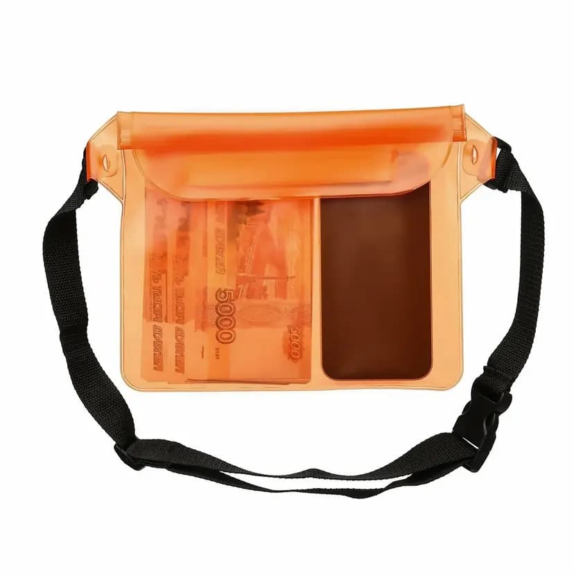 Чехол-сумка - WPC004 универсальный влагозащищённый 7.0 (orange)  — фото 3