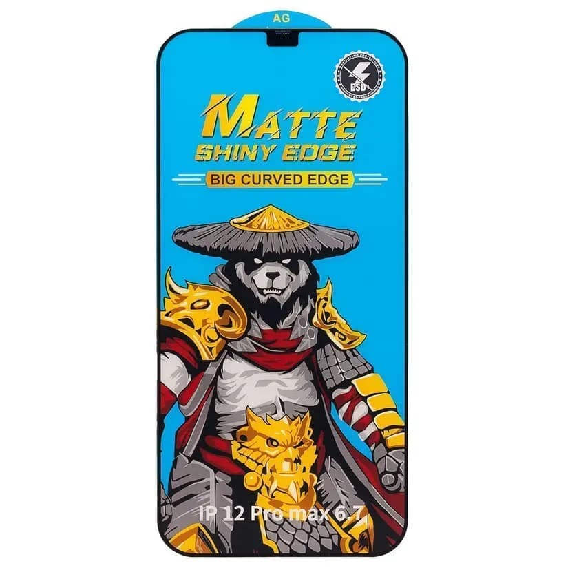 Защитное стекло - Matte для Apple iPhone 12 Pro Max (black)  — фото 2