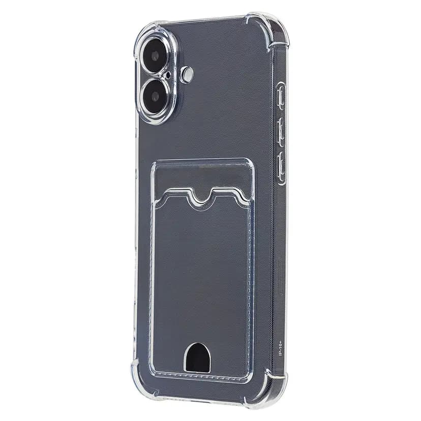 Чехол-накладка с картхолдером - SC276 для Apple iPhone 16 Plus (transparent) 