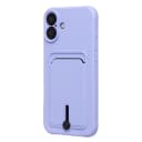 Чехол-накладка с картхолдером - SC304 для Apple iPhone 16 Plus (light violet)  — фото 1