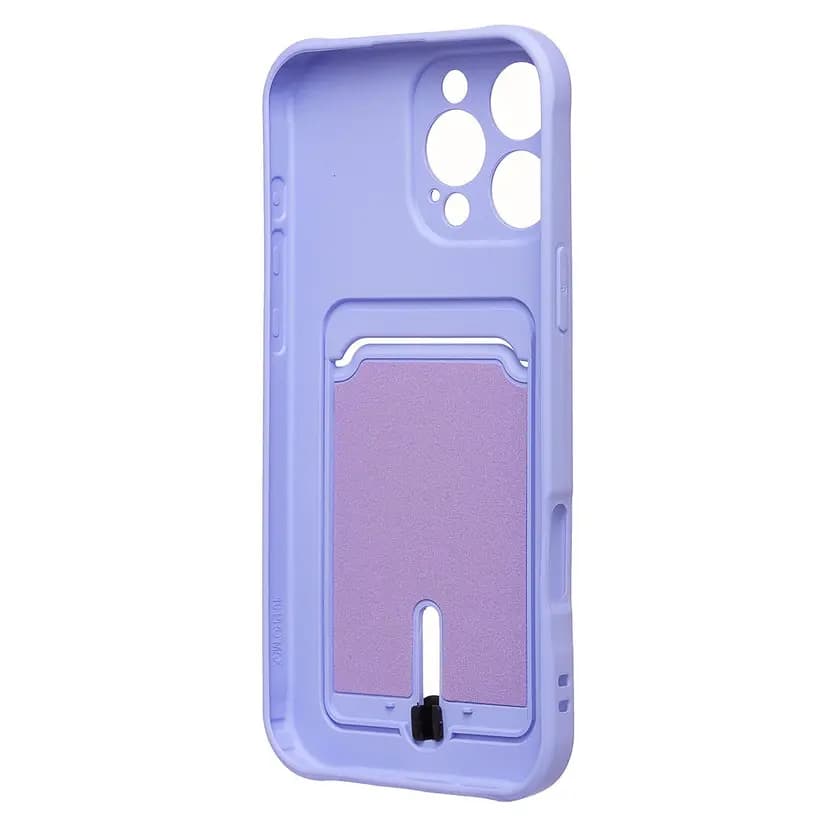 Чехол-накладка с картхолдером - SC304 для Apple iPhone 16 Pro Max (light violet)  — фото 2