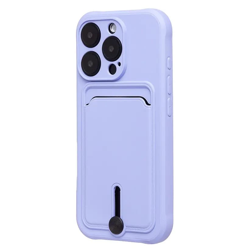 Чехол-накладка с картхолдером - SC304 для Apple iPhone 16 Pro (light violet) 