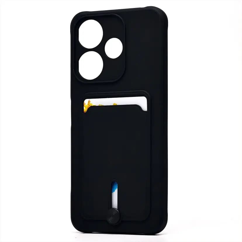 Чехол-накладка с картхолдером - SC304 для Redmi 13 4G (black) 
