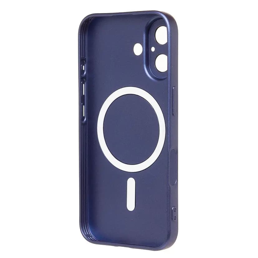 Чехол-накладка - SM020 Matte SafeMag для Apple iPhone 16 (dark blue) — фото 2