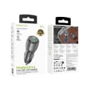 Адаптер автомобильный - Borofone BZ30 Absolute 48W PD+QC3.0 (USB/Type-C) (black)  — фото 1