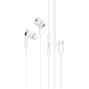 Наушники проводные Type-C - Hoco M101 Pro Crystal (white)  — фото 2