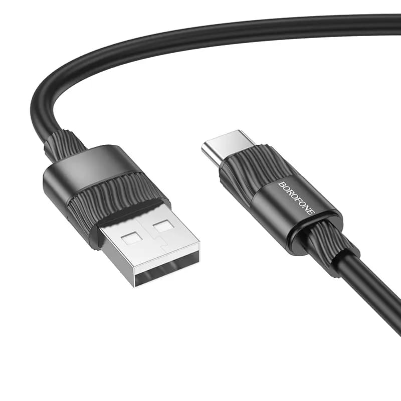 Кабель USB - Type-C - Borofone BX106 (100 см) (black)  — фото 2