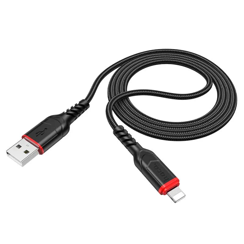 Кабель USB - Apple lightning - Hoco X59 Victory (100 см) (black)  — фото 2