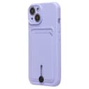 Чехол-накладка с картхолдером - SC304 для Apple iPhone 15 (light violet)  — фото 1