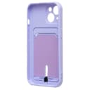 Чехол-накладка с картхолдером - SC304 для Apple iPhone 15 (light violet)  — фото 2