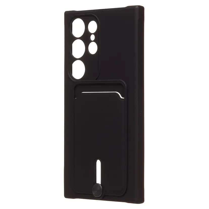 Чехол-накладка с картхолдером - SC304 для Samsung Galaxy S24 Ultra (black) 