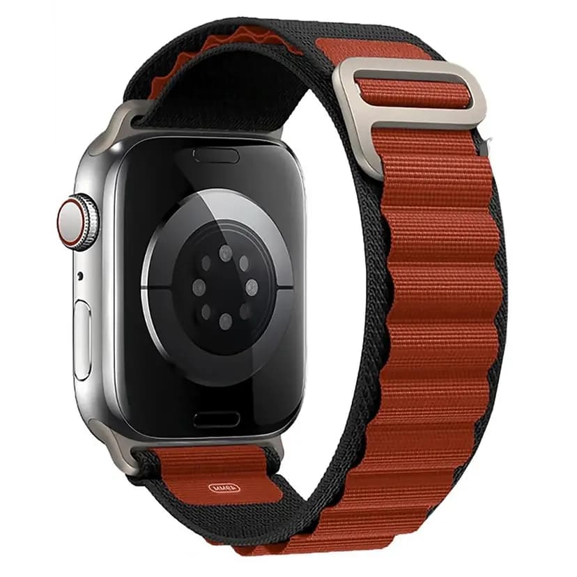 Ремешок на застёжке - Alpine Loop для Apple Watch 38/40/41 мм (black/brown) — фото 2
