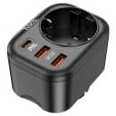 Адаптер сетевой - Hoco NS3 20W PD+QC3.0 (EU/Type-C/2xUSB) (black)  — фото 2