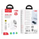 Адаптер сетевой - Hoco NS3 20W PD+QC3.0 (EU/Type-C/2xUSB) (white)  — фото 1