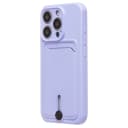 Чехол-накладка с картхолдером - SC304 для Apple iPhone 15 Pro (light violet)  — фото 1