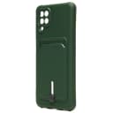Чехол-накладка с картхолдером - SC304 для Samsung Galaxy A12 (dark green)  — фото 1