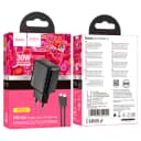 Адаптер сетевой - Hoco CS22A Value 30W PD (Type-C) + кабель Type-C - Apple lightning (black)  — фото 1