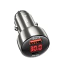 Адаптер автомобильный - Hoco Z50 Leader 48W PD+QC3.0 (Type-C/USB) (metal gray)  — фото 2