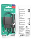 Адаптер сетевой - Borofone BAS11A Erudite 2.1A (USB) + кабель USB - Apple lightning (black)  — фото 1