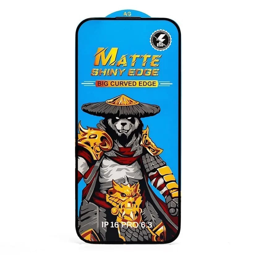 Защитное стекло - Matte для Apple iPhone 16 Pro/17 (black)  — фото 2