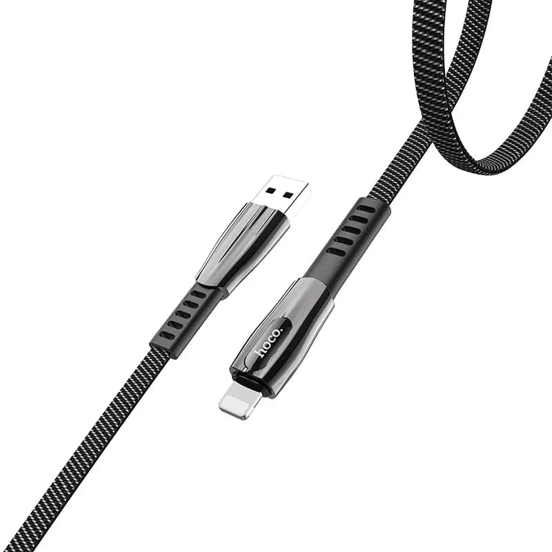 Кабель USB - Apple lightning - Hoco U70 (120 см) (black)  — фото 2