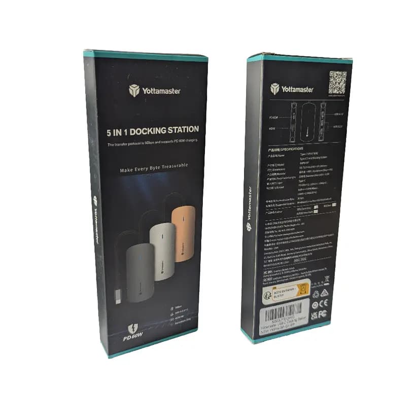 Хаб Type-C - Yottamaster YMPW-5P (Type-C/3xUSB/HDMI) (grey) 