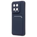 Чехол-накладка с картхолдером - SC337 для Xiaomi 14 (dark blue)  — фото 1