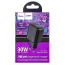 Адаптер сетевой - Hoco CS22A Value 30W PD (Type-C) (black)  — фото 1