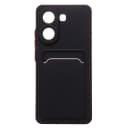 Чехол-накладка с картхолдером - SC337 для Poco X7 Pro (black)  — фото 1