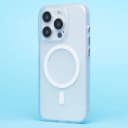 Чехол-накладка - SM038 SafeMag для Apple iPhone 15 Pro (white/matte transparent)  — фото 1