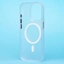 Чехол-накладка - SM038 SafeMag для Apple iPhone 15 Pro (white/matte transparent)  — фото 2