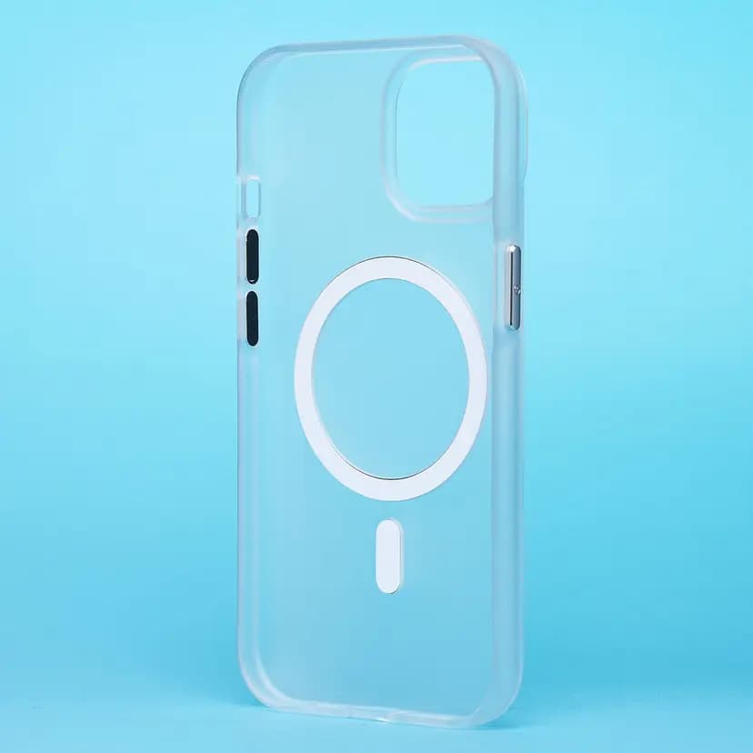 Чехол-накладка - SM038 SafeMag для Apple iPhone 15 (white/matte transparent) — фото 2