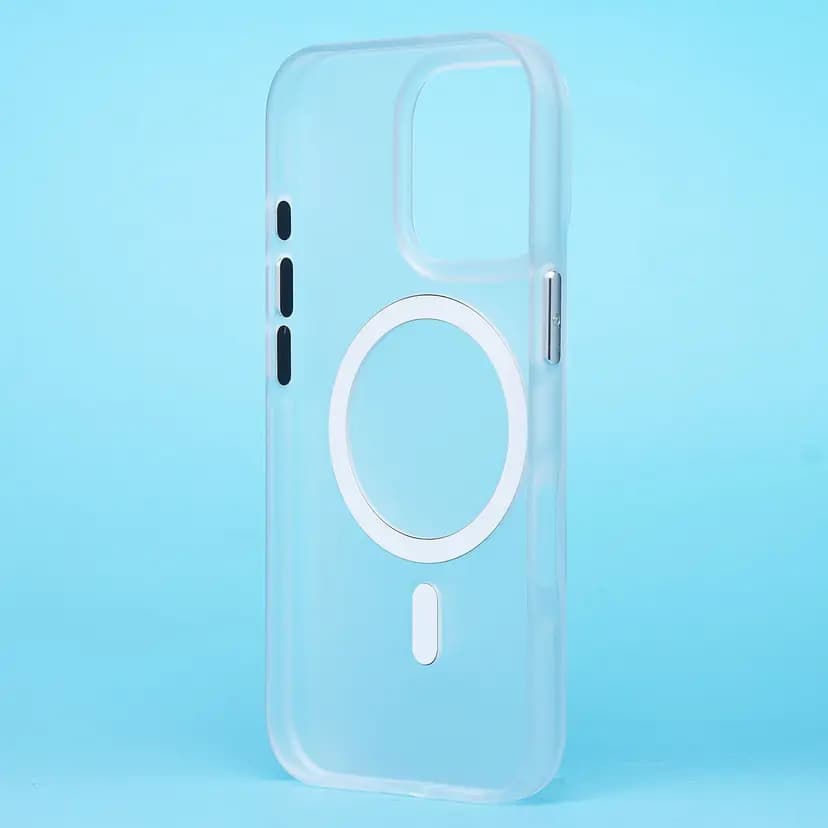 Чехол-накладка - SM038 SafeMag для Apple iPhone 16 Pro (white/matte transparent)  — фото 2