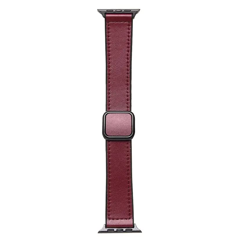 Ремешок на застёжке - ApW38 EcoSkin для Apple Watch 42/44/45/49 мм (wine red) — фото 2