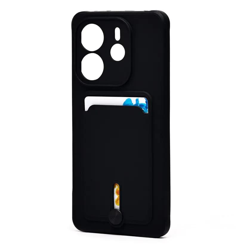 Чехол-накладка с картхолдером - SC304 для Redmi Note 14 4G (black) 