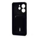 Чехол-накладка с картхолдером - SC304 для Redmi Note 14 4G (black)  — фото 2