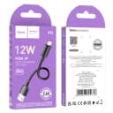 Кабель USB - Apple lightning - Hoco X96 (25 см) (black)  — фото 1