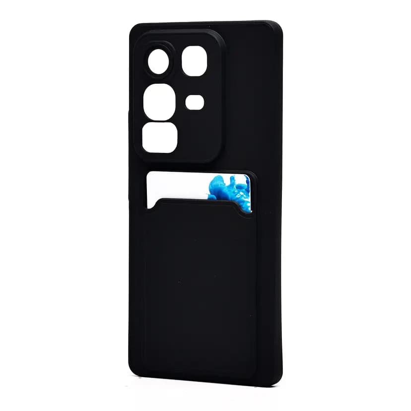 Чехол-накладка с картхолдером - SC337 для Infinix Note 50 4G (black) 